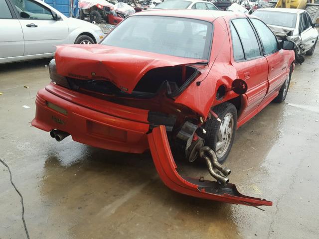 1G2NW54N8PC726824 - 1993 PONTIAC GRAND AM G RED photo 4