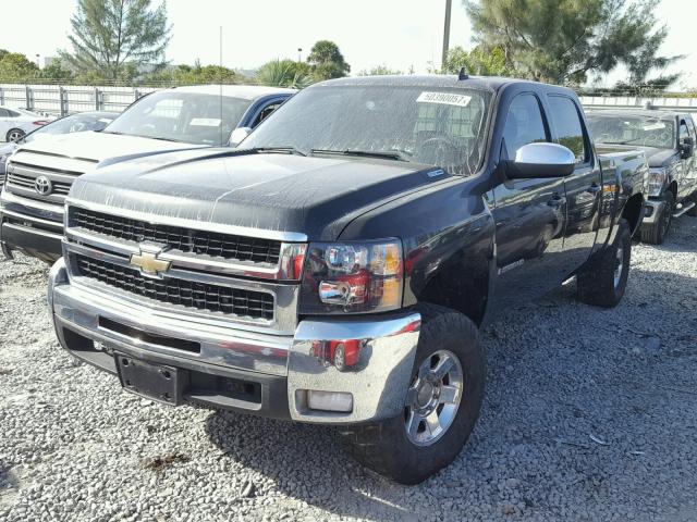 1GCHK63699F133074 - 2009 CHEVROLET SILVERADO BLACK photo 2