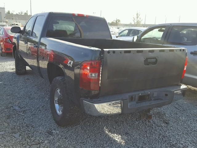 1GCHK63699F133074 - 2009 CHEVROLET SILVERADO BLACK photo 3