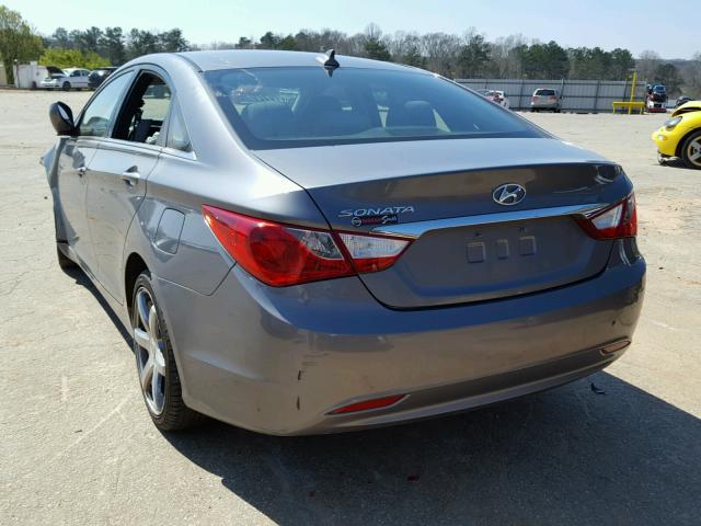 5NPEB4AC4DH640754 - 2013 HYUNDAI SONATA GLS GRAY photo 3