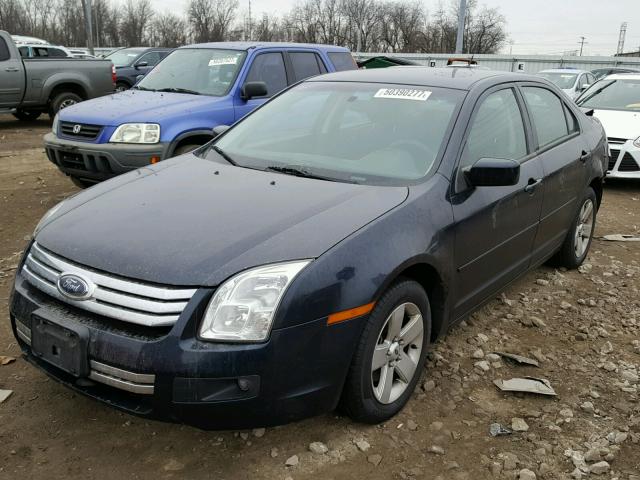 3FAHP07Z58R268997 - 2008 FORD FUSION SE BLUE photo 2