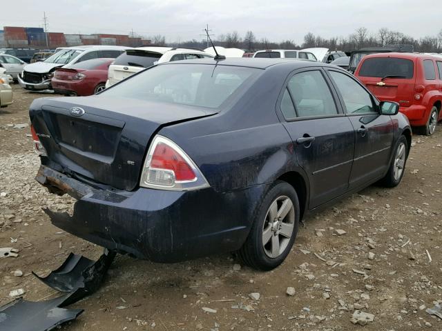 3FAHP07Z58R268997 - 2008 FORD FUSION SE BLUE photo 4