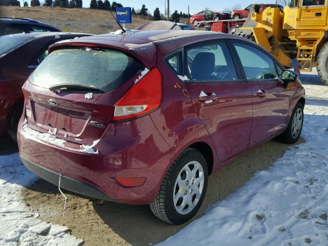 3FADP4EJ4BM137373 - 2011 FORD FIESTA SE MAROON photo 4