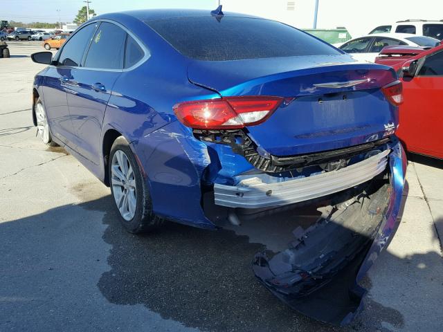 1C3CCCAB9HN508573 - 2017 CHRYSLER 200 LIMITE BLUE photo 3