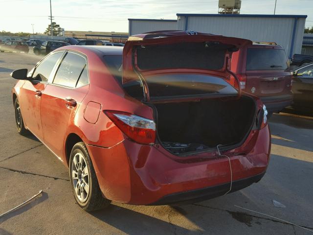 5YFBURHE9EP133578 - 2014 TOYOTA COROLLA L RED photo 3