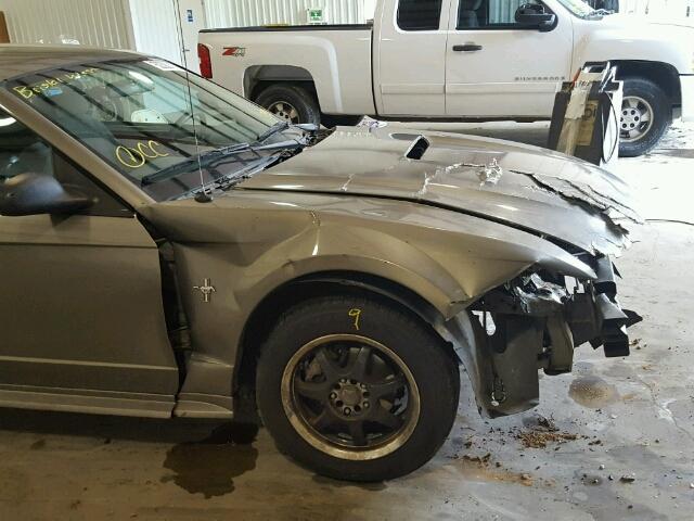 1FAFP40462F174290 - 2002 FORD MUSTANG GRAY photo 9