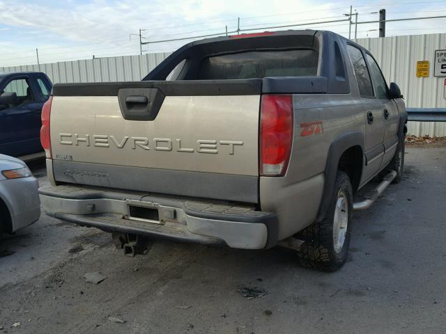 3GNEK13T33G337877 - 2003 CHEVROLET AVALANCHE BEIGE photo 4