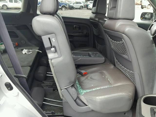 5FNYF18505B004632 - 2005 HONDA PILOT EXL SILVER photo 6