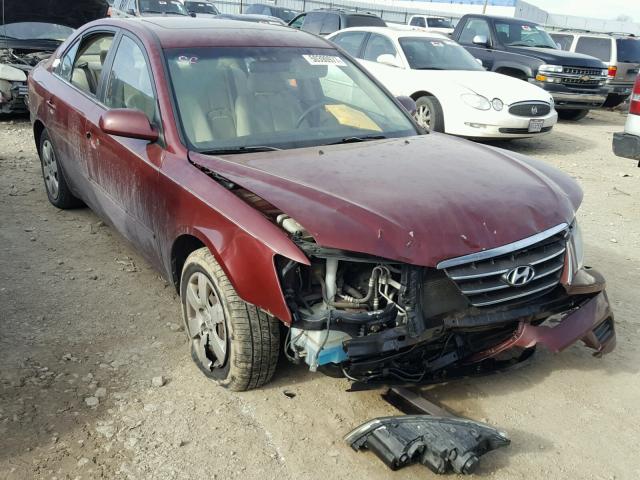 5NPET46C49H451843 - 2009 HYUNDAI SONATA GLS MAROON photo 1