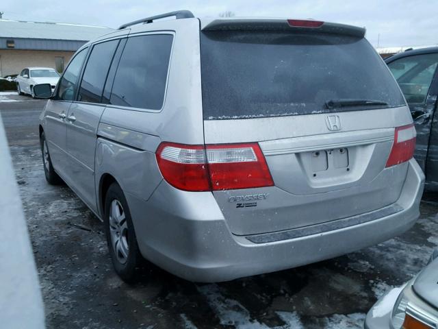 5FNRL38437B085290 - 2007 HONDA ODYSSEY EX SILVER photo 3