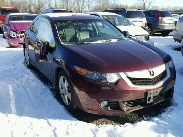 JH4CU2F63AC043349 - 2010 ACURA TSX BURGUNDY photo 1