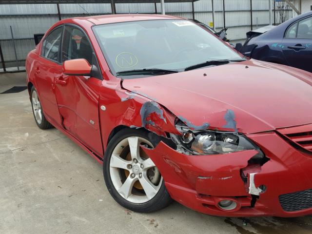 JM1BK323451310925 - 2005 MAZDA 3 S RED photo 9