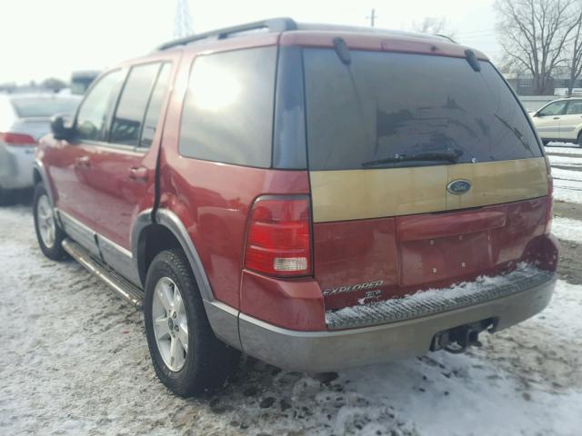 1FMZU73E92UC85526 - 2002 FORD EXPLORER X RED photo 3