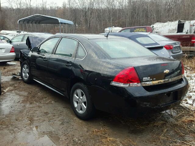 2G1WB5EN7A1145153 - 2010 CHEVROLET IMPALA LT BLACK photo 3