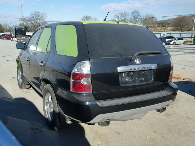 2HNYD18244H560666 - 2004 ACURA MDX BLACK photo 3