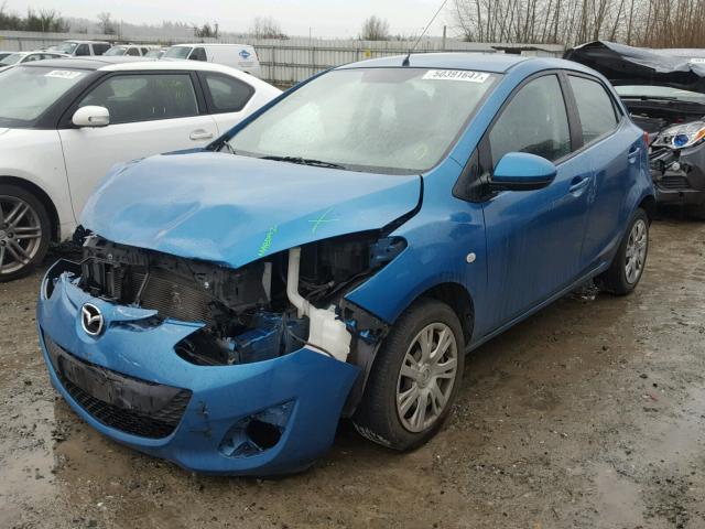 JM1DE1KZ0C0150053 - 2012 MAZDA MAZDA2 BLUE photo 2