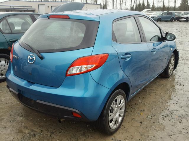 JM1DE1KZ0C0150053 - 2012 MAZDA MAZDA2 BLUE photo 4