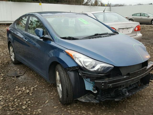 KMHDH4AE8DU973973 - 2013 HYUNDAI ELANTRA GL BLUE photo 1