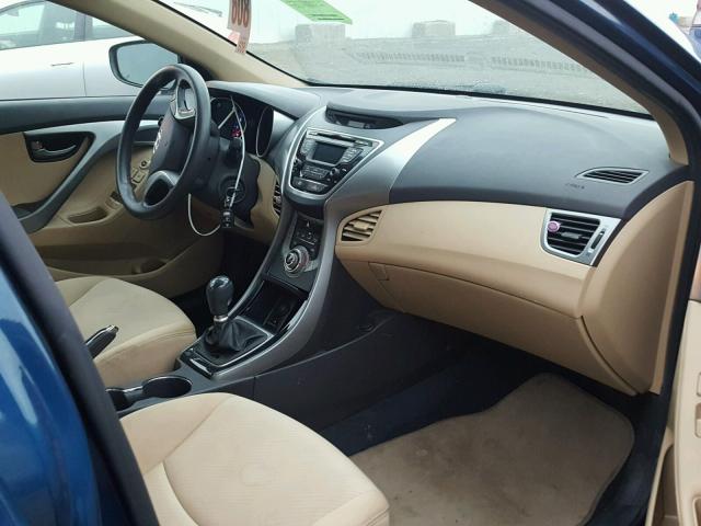 KMHDH4AE8DU973973 - 2013 HYUNDAI ELANTRA GL BLUE photo 5