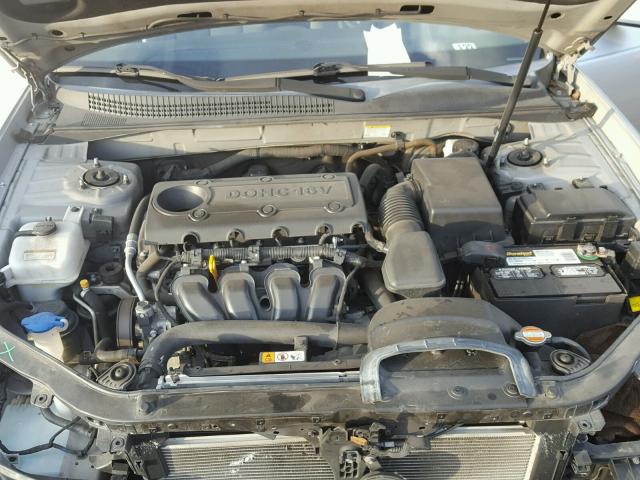 5NPET46C59H505103 - 2009 HYUNDAI SONATA GLS SILVER photo 7