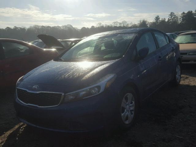 3KPFL4A76HE074126 - 2017 KIA FORTE LX BLUE photo 2