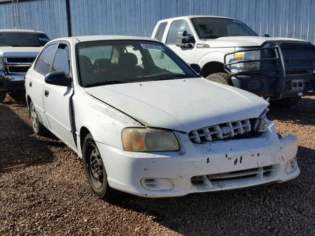 KMHCG45C01U167659 - 2001 HYUNDAI ACCENT GL WHITE photo 1