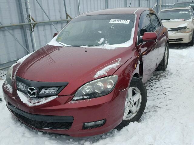 JM1BK34F281115322 - 2008 MAZDA 3 I RED photo 2