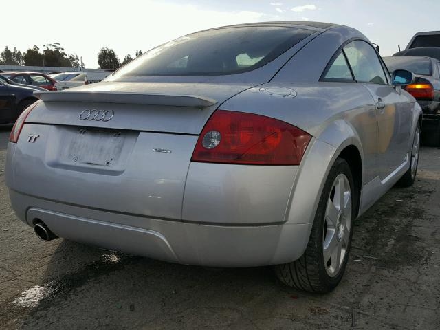 TRUWC28N421002317 - 2002 AUDI TT QUATTRO SILVER photo 4