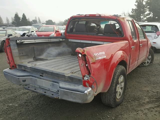 1N6AD07W76C400015 - 2006 NISSAN FRONTIER C RED photo 4