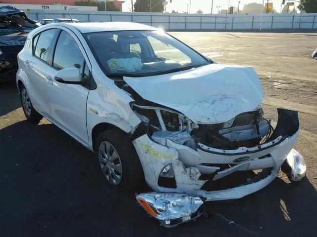 JTDKDTB35E1082931 - 2014 TOYOTA PRIUS C WHITE photo 1