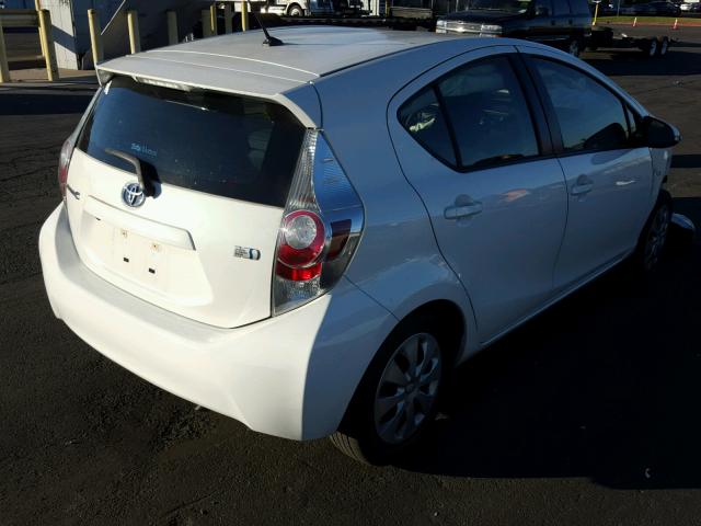 JTDKDTB35E1082931 - 2014 TOYOTA PRIUS C WHITE photo 4