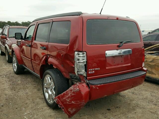 1D8GT58K37W689176 - 2007 DODGE NITRO SLT RED photo 3