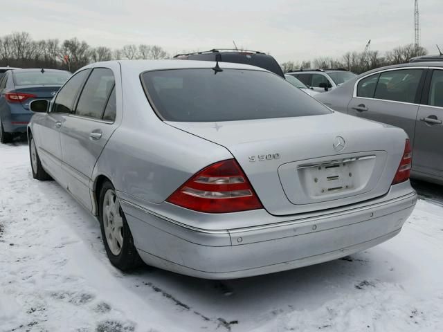 WDBNG75J3YA064968 - 2000 MERCEDES-BENZ S 500 SILVER photo 3