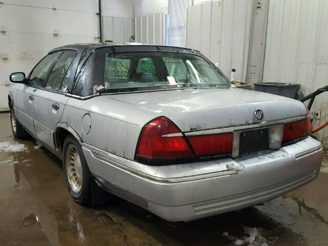 2MEFM75W0YX624672 - 2000 MERCURY GRAND MARQ SILVER photo 3