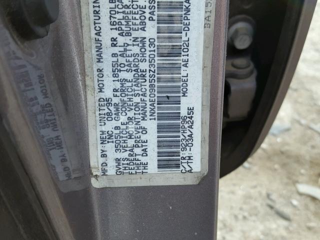 1NXAE09B5SZ350130 - 1995 TOYOTA COROLLA LE 灰色 照片 10