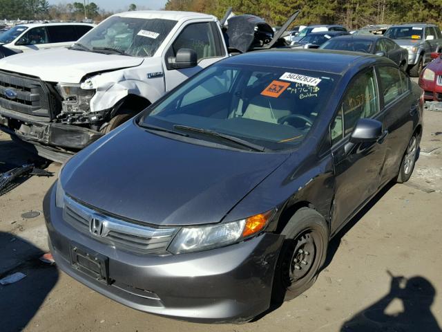 19XFB2F54CE353873 - 2012 HONDA CIVIC LX CHARCOAL photo 2