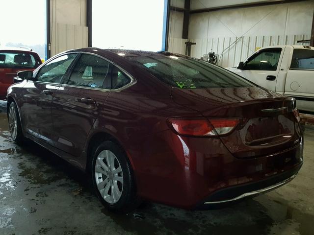 1C3CCCAB4FN746408 - 2015 CHRYSLER 200 LIMITE MAROON photo 3