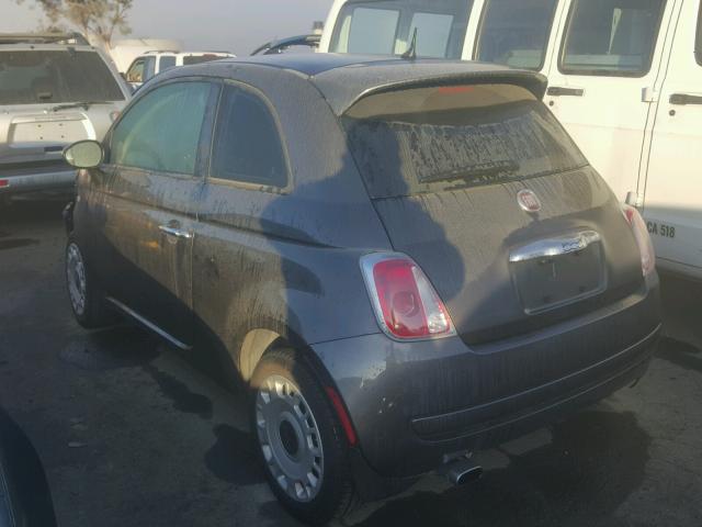 3C3CFFAR4FT570448 - 2015 FIAT 500 POP GRAY photo 3