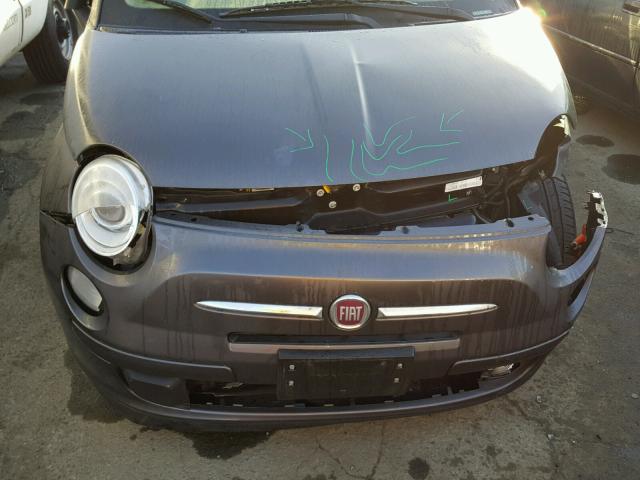 3C3CFFAR4FT570448 - 2015 FIAT 500 POP GRAY photo 9