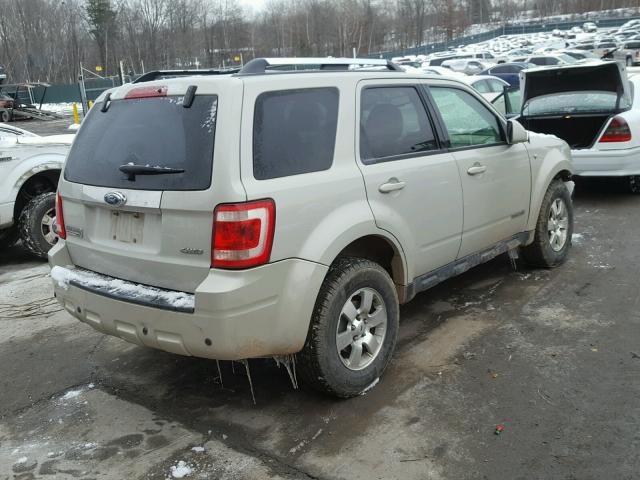 1FMCU94178KD42078 - 2008 FORD ESCAPE LIM CREAM photo 4