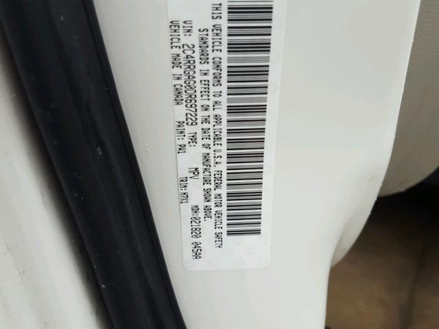 2C4RRGAG0DR697229 - 2013 RAM TRADESMAN WHITE photo 10