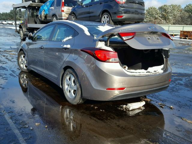 5NPDH4AE1EH532282 - 2014 HYUNDAI ELANTRA SE SILVER photo 3