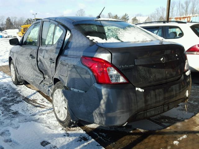 3N1CN7AP1GL836550 - 2016 NISSAN VERSA S GRAY photo 3