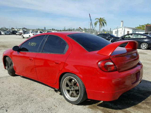 1B3ES66SX5D261780 - 2005 DODGE NEON SRT-4 RED photo 3