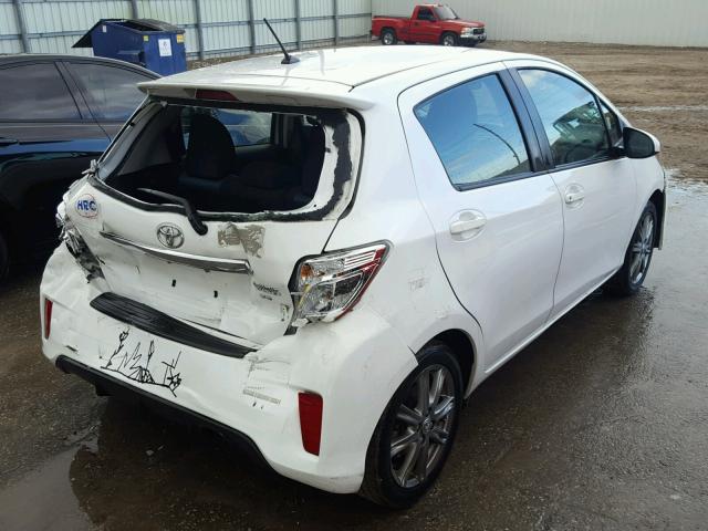 JTDKTUD34CD507234 - 2012 TOYOTA YARIS WHITE photo 4