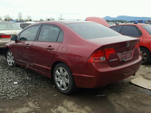 1HGFA16576L117812 - 2006 HONDA CIVIC LX RED photo 3