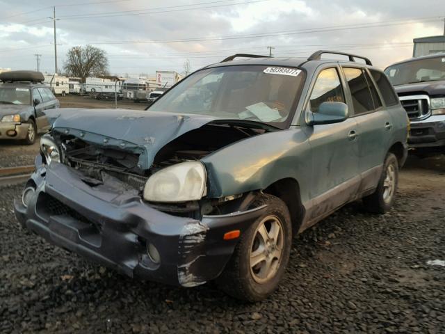 KM8SC73D73U429197 - 2003 HYUNDAI SANTA FE G GREEN photo 2