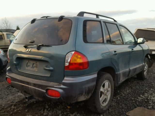 KM8SC73D73U429197 - 2003 HYUNDAI SANTA FE G GREEN photo 4