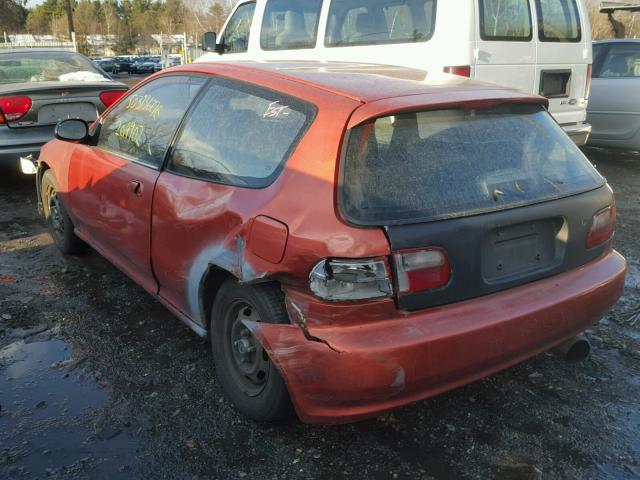 2HGEH2357SH500450 - 1995 HONDA CIVIC CX ORANGE photo 3