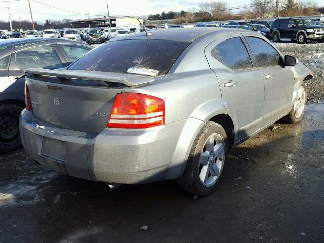 1B3LD76M68N694360 - 2008 DODGE AVENGER R/ SILVER photo 4